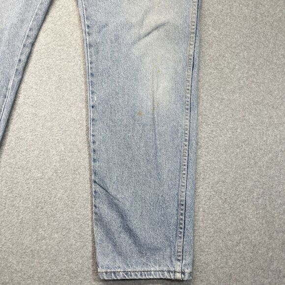 Vintage Wrangler Jeans Men’s 33x30 Light Wash Made in USA 96501 Distressed Y2K - Picture 4 of 16
